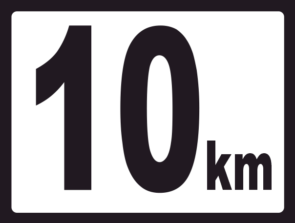 10km Aufkleber